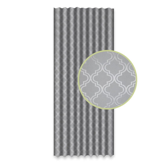 Zasłona z taśmą zaciemni CLOVER CHIC 140x270 szary